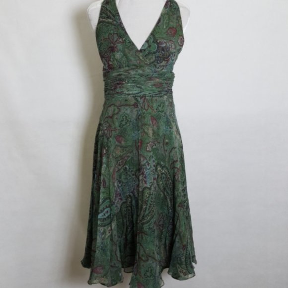 Suzi Chin for Maggy Boutique Dresses & Skirts - Suzie Chin Silk Halter Dress Empire Waist